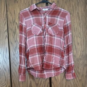 Maurices Red Plaid Shirt